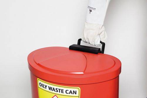 Sicherheits-Sammelbehälter SSB, Stahl, rot, 50 Liter-3