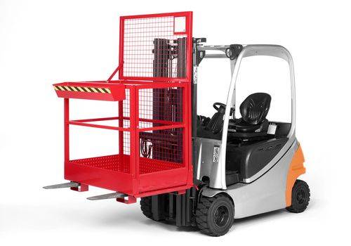 RR-Industrietechnik® Arbeitskorb Typ RAK, TK 300 kg, RAL 3000 feuerrot-0