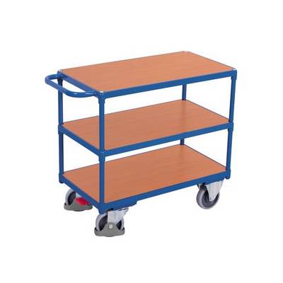 Tischwagen 3 Ladeflächen L700xB1000mm blau Trgf.500kg VARIOfit-0