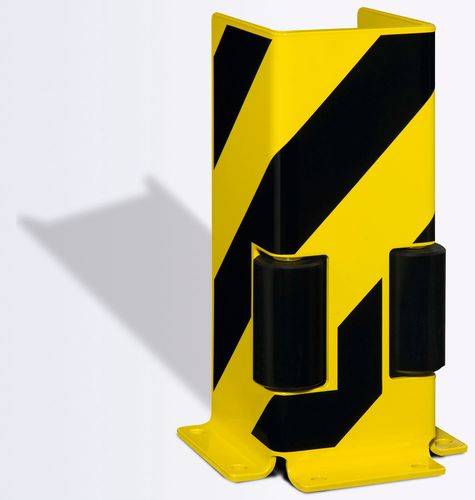 Anfahrschutz-U-Profil mit Leitrolle, 6 mm Stahl, kunststoffbeschichtet, H 400 mm-0