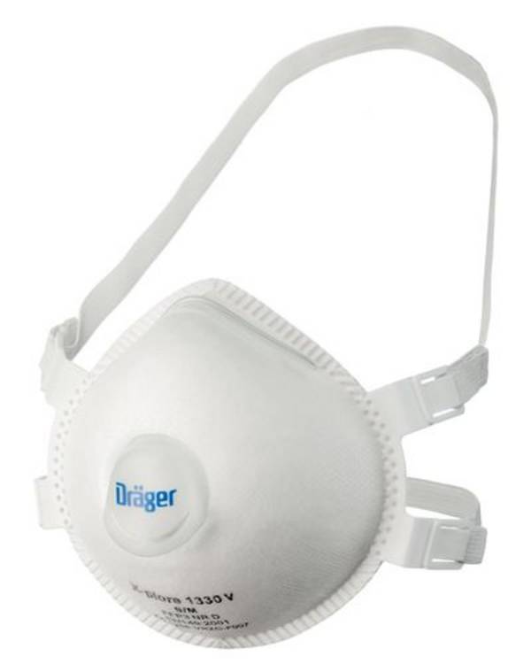 Dräger Atemschutzmaske X-plore 1330V FFP3 NR D, Gr. S/M, vorgeformt, mit Ausatemventil, VE = 5 Stück