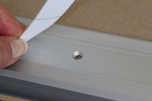 Antirutschtreppenkantenprofil, Easy Clean, nachleuchtend schwarz/gelb, B 800 mm, schraubbar-1