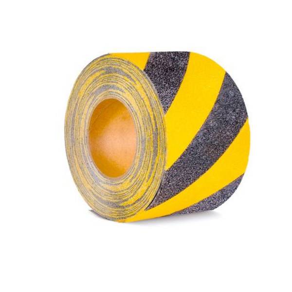 Antirutschbelag, Basic, schwarz/gelb, Rolle 100 mm x 18,3 m
