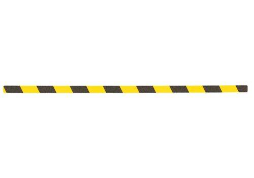 m2-Antirutschbelag™, Warnmarkierung, schwarz/gelb,Einzelstreifen, 25 x 800 mm, VE=10 St-0