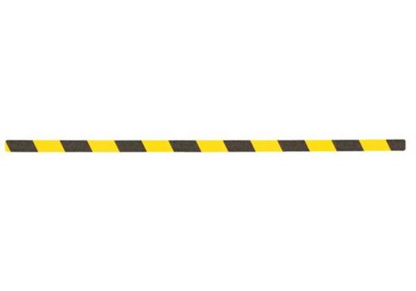 m2-Antirutschbelag™, Warnmarkierung, schwarz/gelb,Einzelstreifen, 25 x 800 mm, VE=10 St