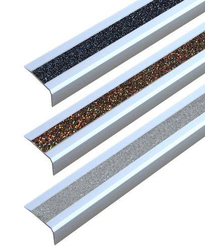 Antirutsch-Treppenkantenprofil Glitter Grip, R13, selbstklebend, schwarz, 53x31x610 mm-2