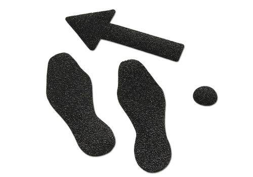 m2-Antirutschbelag™, Hinweismarkierung, extra stark, schwarz, Pfeil, 130 x 280 mm,VE=10 St-1