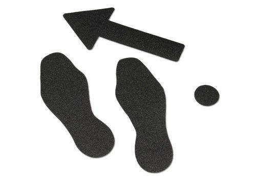 m2-Antirutschbelag™, Hinweismarkierung, verformbar, schwarz, Kreis,70 mm, VE=50 St-1