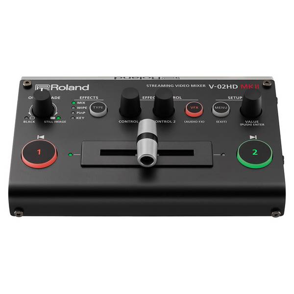 ROLAND V-02HD MK2 - Multi-Format Streaming Video-Mixer (2x HDMI-In & 2x HDMI-Out | USB-C Streaming | Embedded Audio)