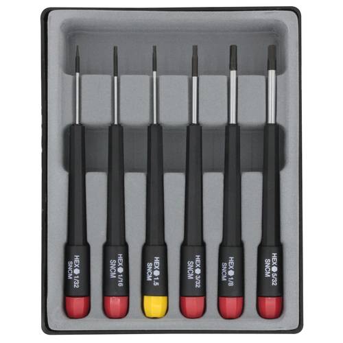 Donau Elektronik Elektronik- u. Feinmechanik Schraubendreher-Set 6teilig Innen-Sechskant