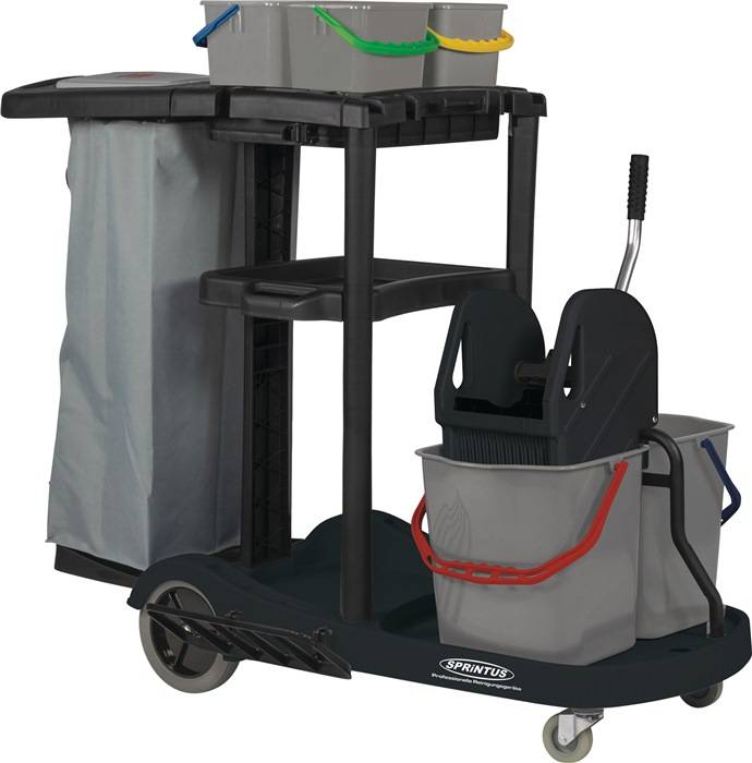 SPRiNTUS Servicewagen, Eimer 2x 17 Liter + 4x 4 Liter-0