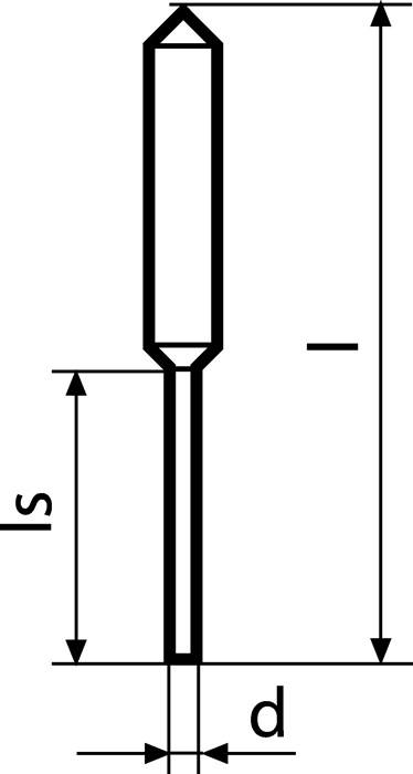 Messeins.Digimar T 1,2/75 L.75mm Spitze STA z.Höhenmessgerät MAHR-0