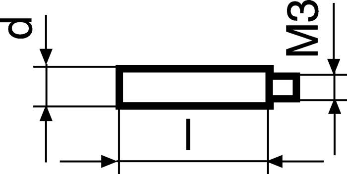 Messeinsatzhalter Digimar V/M2,5 M3 auf M2,5 z.Höhenmessgerät MAHR-0