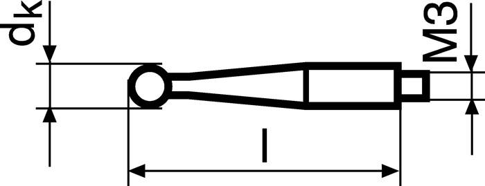 Messeins.Digimar K2/24 D.2mm KGL HM Gew.M3 z.Höhenmessgerät MAHR-0