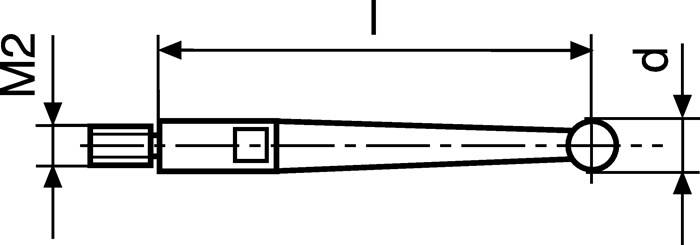 Messeins.MarTest 800 ts D.1mm L.14,5mm KGL M2 HM Fühlh.-Messger.MAHR-2