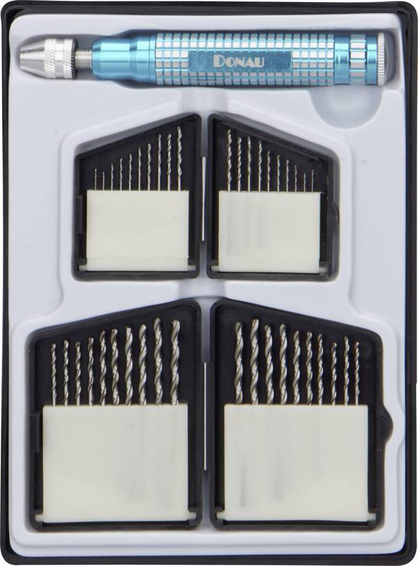 Donau Elektronik HSS250 HSS Metall-Spiralbohrer-Set 0.3 mm, 0.4 mm, 0.5 mm, 0.6 mm, 0.8 mm, 0.9 mm, 1 mm, 1.1 mm, 1.2 mm, 1.3 mm, 1.4 mm, 1.5 mm, 1.6 mm, 1.8 mm, 2 mm, 2.2 mm, 2.3 mm, 2.4 mm, 2.5 mm DIN 338 Zylinderschaft 1 St.