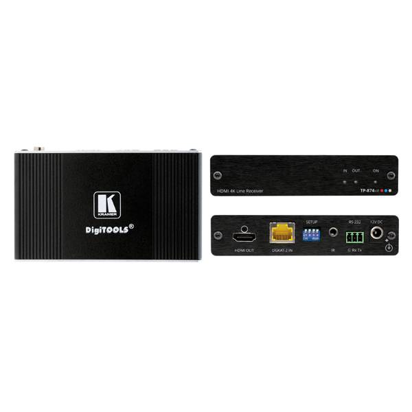 KRAMER TP-874XR - HDMI DGKat 2.0 Empfänger über große Reichweiten (4K@60Hz (4:4:4) | bidirekt. RS-232 | PoC | IR | HDR)