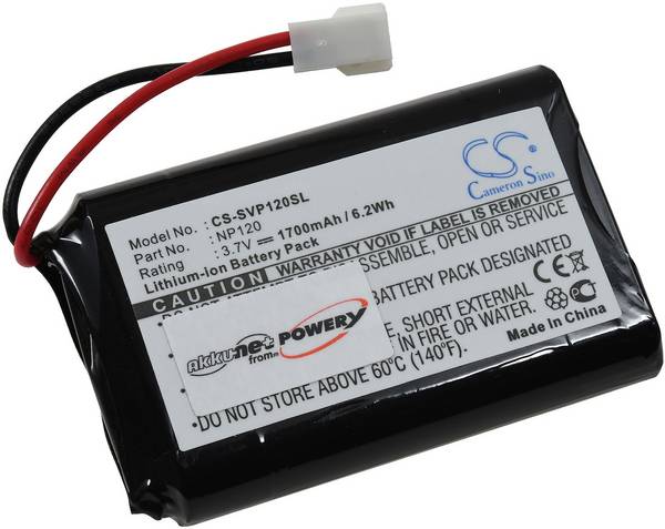 Akku für Freisprecheinrichtung Seecode Mirror 3 / Vossor V3 / Typ NP120, 3,7V, Li-Ion