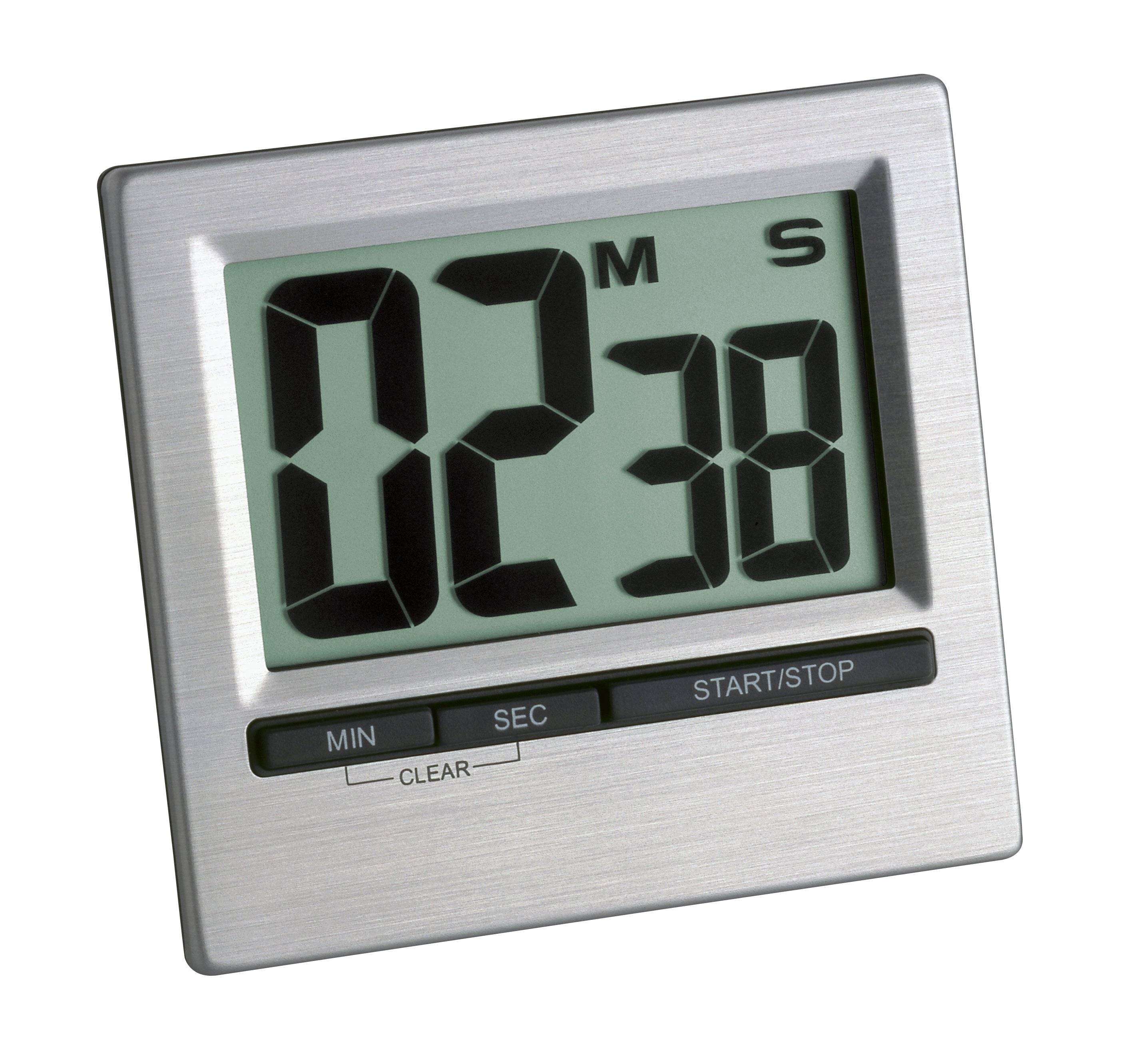 TFA-Dostmann 38.2013.54, Digitaler Küchentimer, Silber, 99 min, Aluminium, Kunststoff, LCD, Magnetisch-2