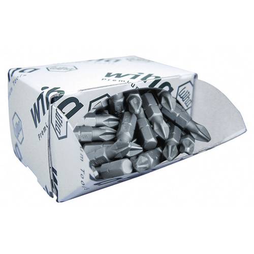 Wiha 08058 Kreuzschlitz-Bit PZ 3 Chrom-Vanadium Stahl C 6.3 50 St.