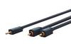 Clicktronic 70473 AUX auf Cinch Adapterkabel geschirmt 3,5 mm Klinke & Cinch Stecker Audiokabel Cinchkabel Grau 15m