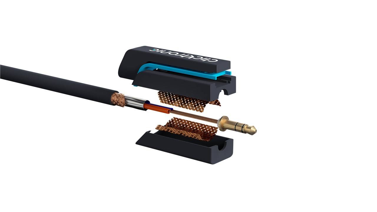 Clicktronic 70486 AUX-Verlängerungskabel Stereo vergoldeter 3.5 mm Klinkenstecker 2-fach geschirmtes Klinkenkabel OFC-Le-3