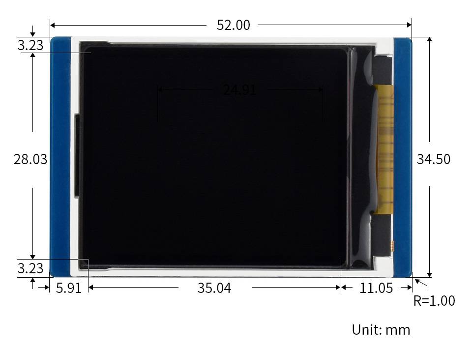 WaveShare 1.8inch LCD Display Module for Raspberry Pi Pico, 65K Colors, 160×128, SPI-4