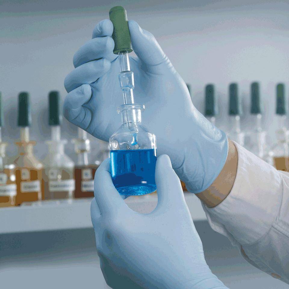 KCL Einmalhandschuh Dermatril® 740, Kat.III, hellblau, Nitril, Größe 6, 100/VE-2