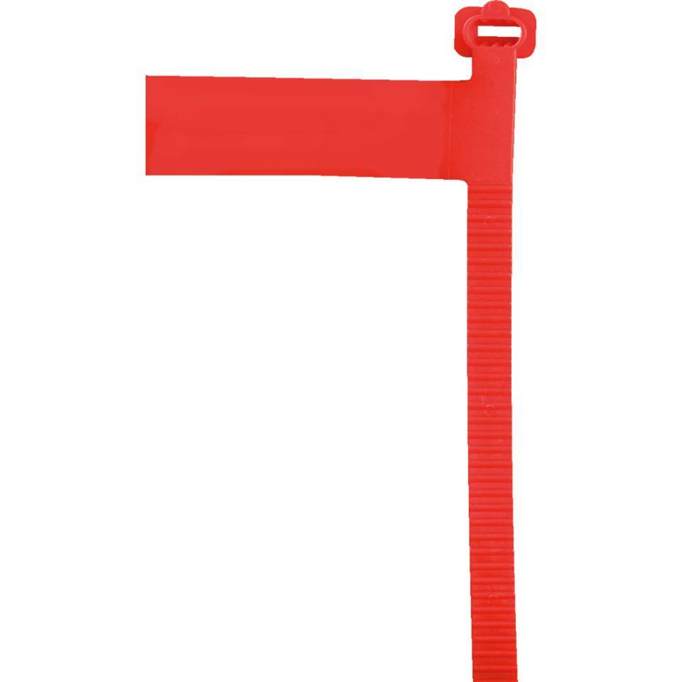 Kabelbinder mit Kennzeichnungsfeld, rot, Kunststoff, bis Ø 40mm,9x170mm, 200/VE-0