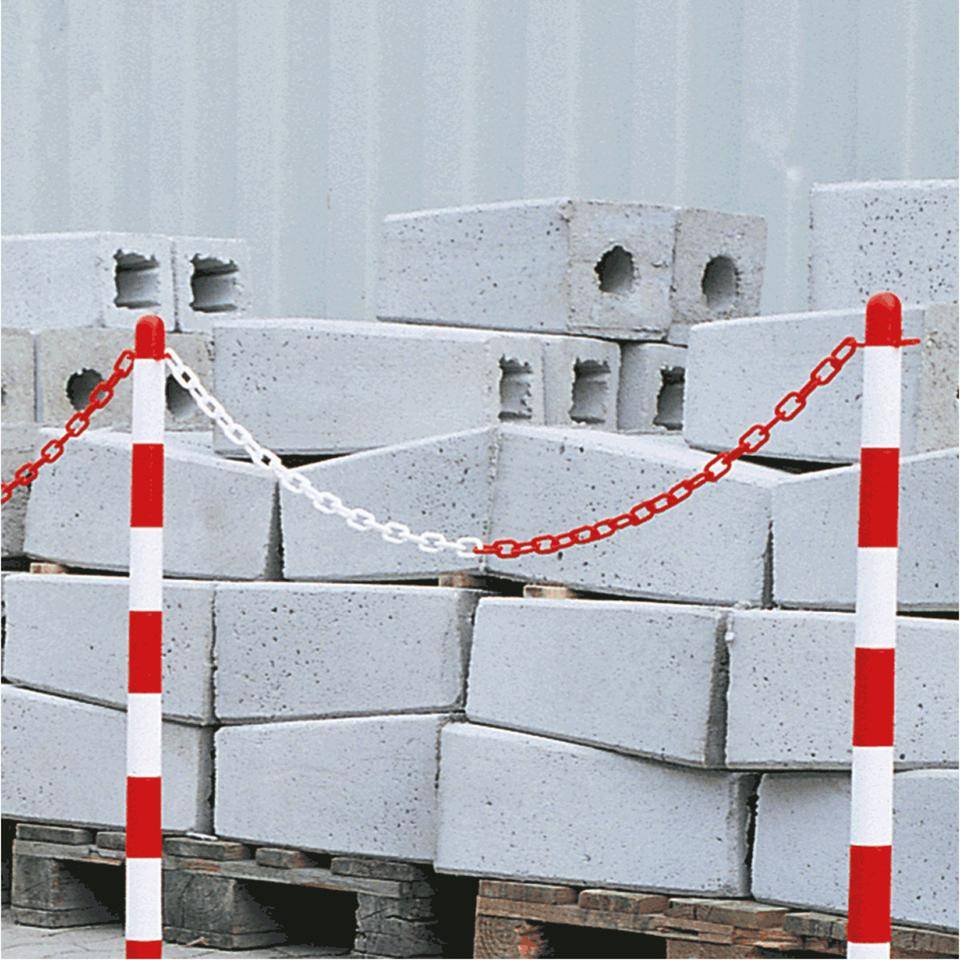 K.57 Absperrkette, rot/weiß, Kunststoff, Ø 8mm, maximale Länge 10m-1