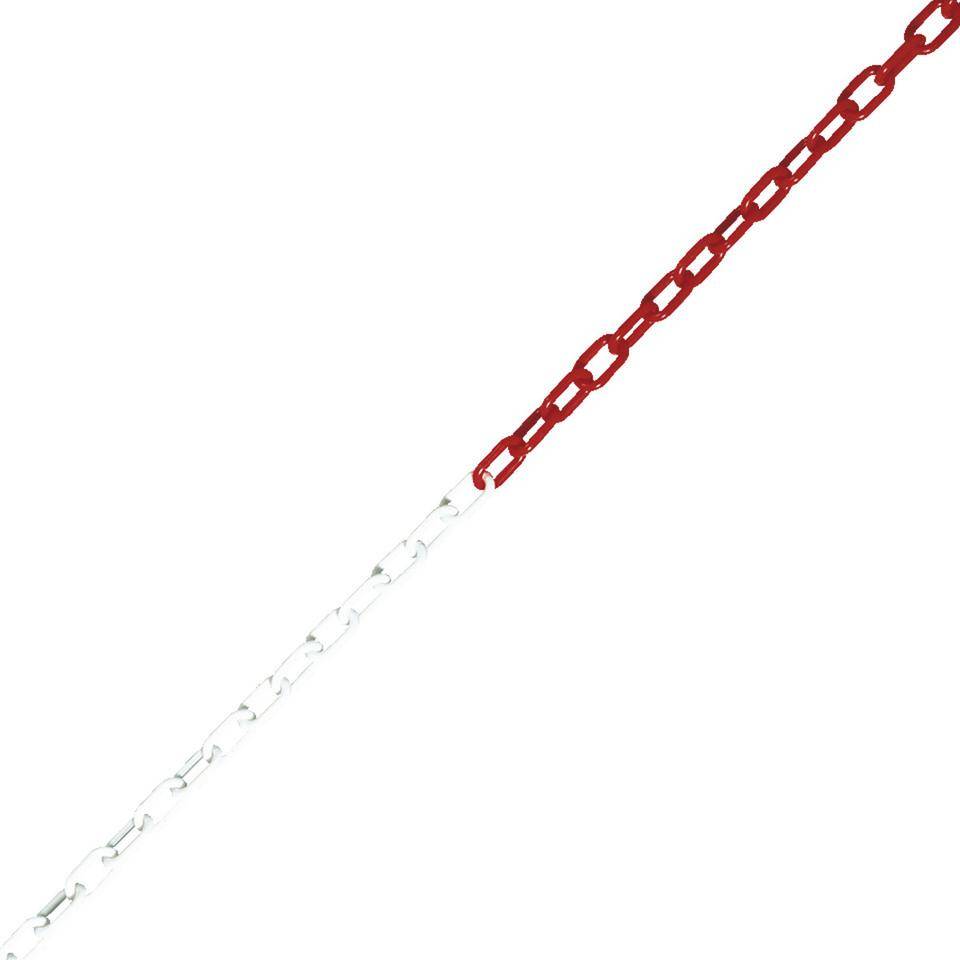 K.57 Absperrkette, rot/weiß, Kunststoff, Ø 8mm, maximale Länge 10m