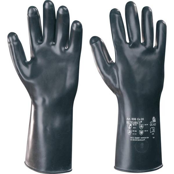 KCL Chemikalien-Schutzhandschuh Butoject® 898, Kat. III, Butyl, 350mm, Größe 8
