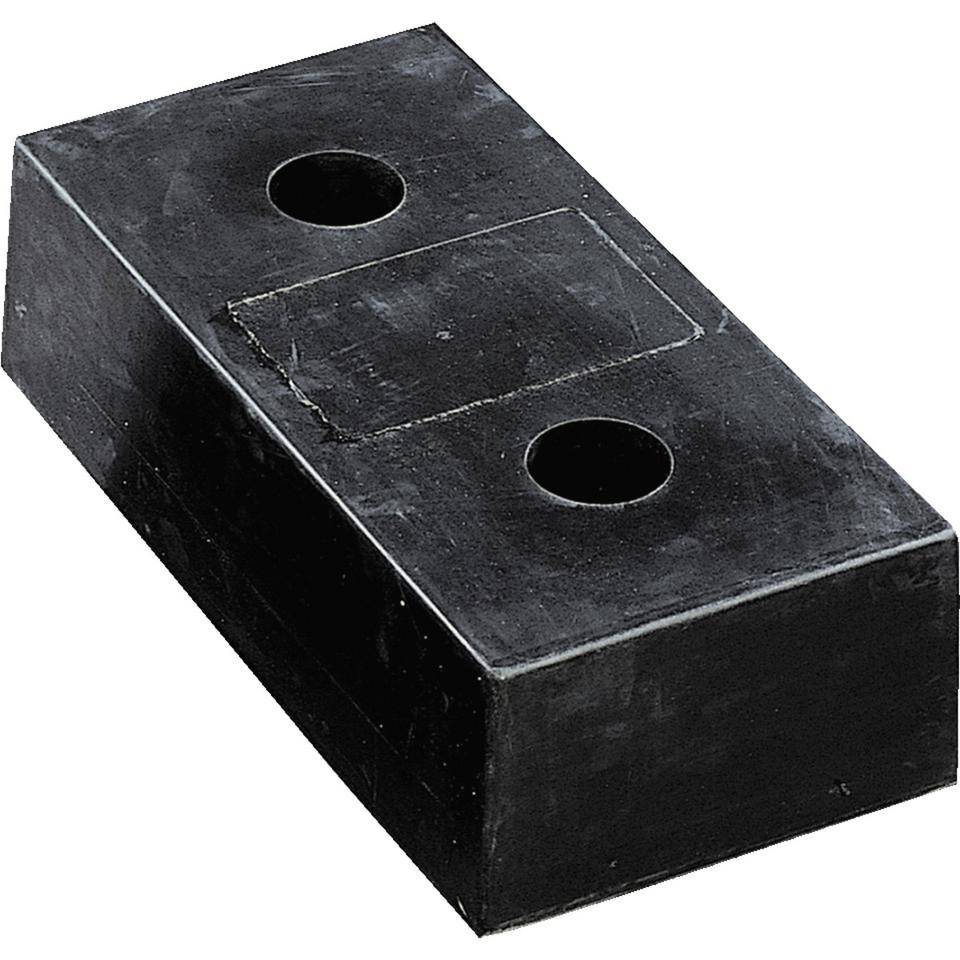Rammpuffer Rubber 5, 2 Bohrungen, Ø 22mm, vulkanisiertes Neugummi, 250x500x140mm-0