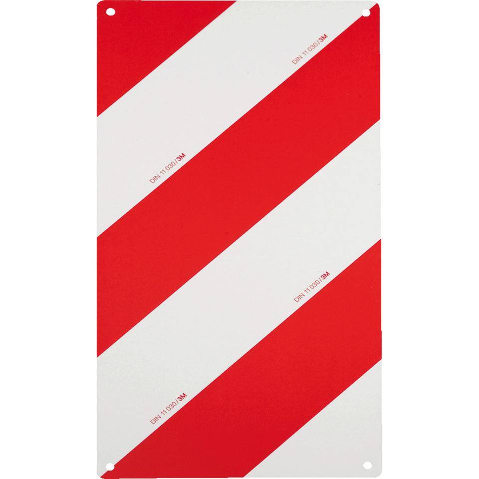 Warntafel Typ B1, für Land- und Forstwirtschaft, rot/weiß schraffiert, Aluminium, retroreflektierend RA1, 564x282mm-0