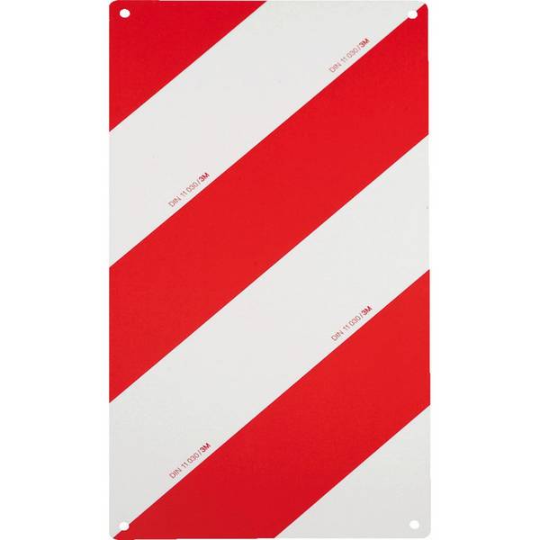 Warntafel Typ B1, für Land- und Forstwirtschaft, rot/weiß schraffiert, Aluminium, retroreflektierend RA1, 564x282mm