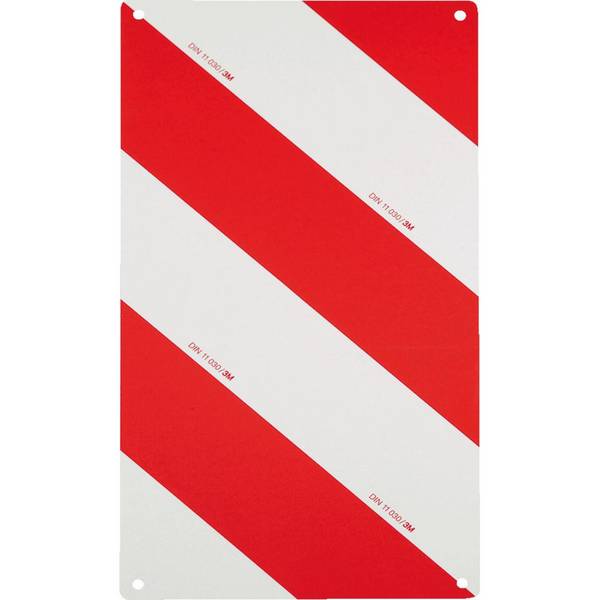 Warntafel Typ B2, für Land- und Forstwirtschaft, rot/weiß schraffiert, Aluminium, retroreflektierend RA1, 282x564mm