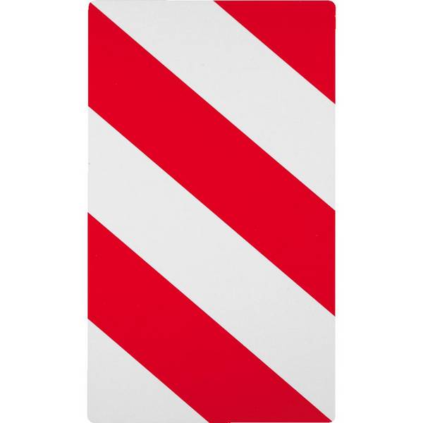 Warntafel, Typ B2, rot/weiß schraffiert, Folie, retroreflektierend RA1, 564x282mm, nach StVO
