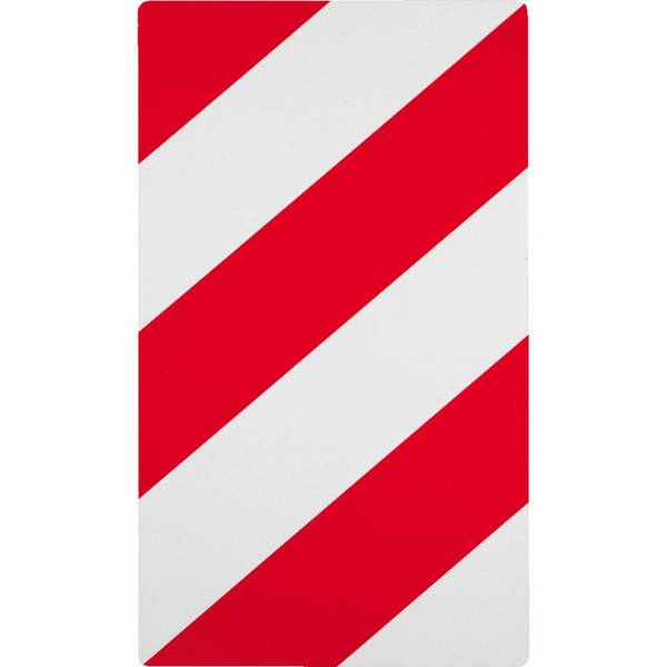 Warntafel, Typ B1, rot/weiß schraffiert, Folie, retroreflektierend RA1, 564x282mm, nach StVO