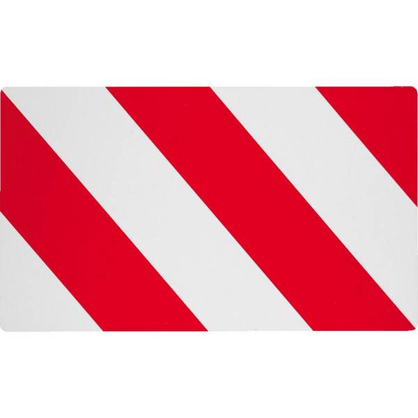 Warntafel, Typ C1, rot/weiß schraffiert, Folie, retroreflektierend RA1, 423x282mm