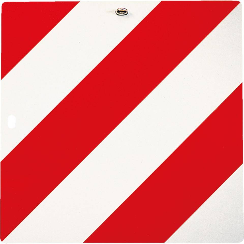 Warntafel Typ A, für Land- und Forstwirtschaft, rot/weiß schraffiert, Aluminium, retroreflektierend RA1, 423x423mm-0