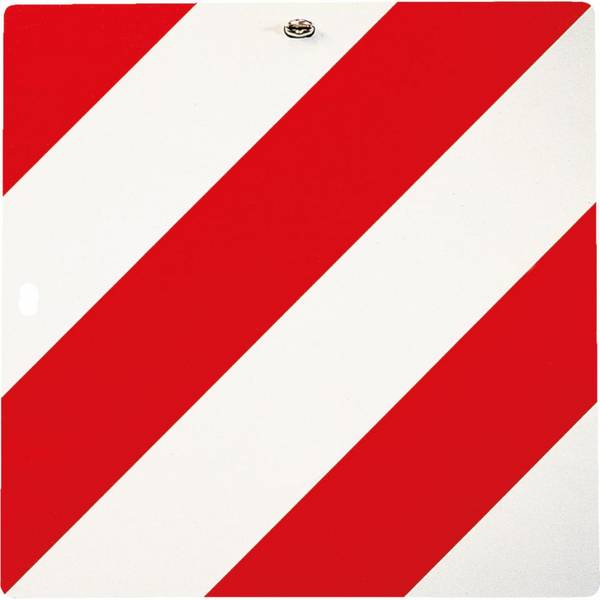Warntafel Typ A, für Land- und Forstwirtschaft, rot/weiß schraffiert, Aluminium, retroreflektierend RA1, 423x423mm