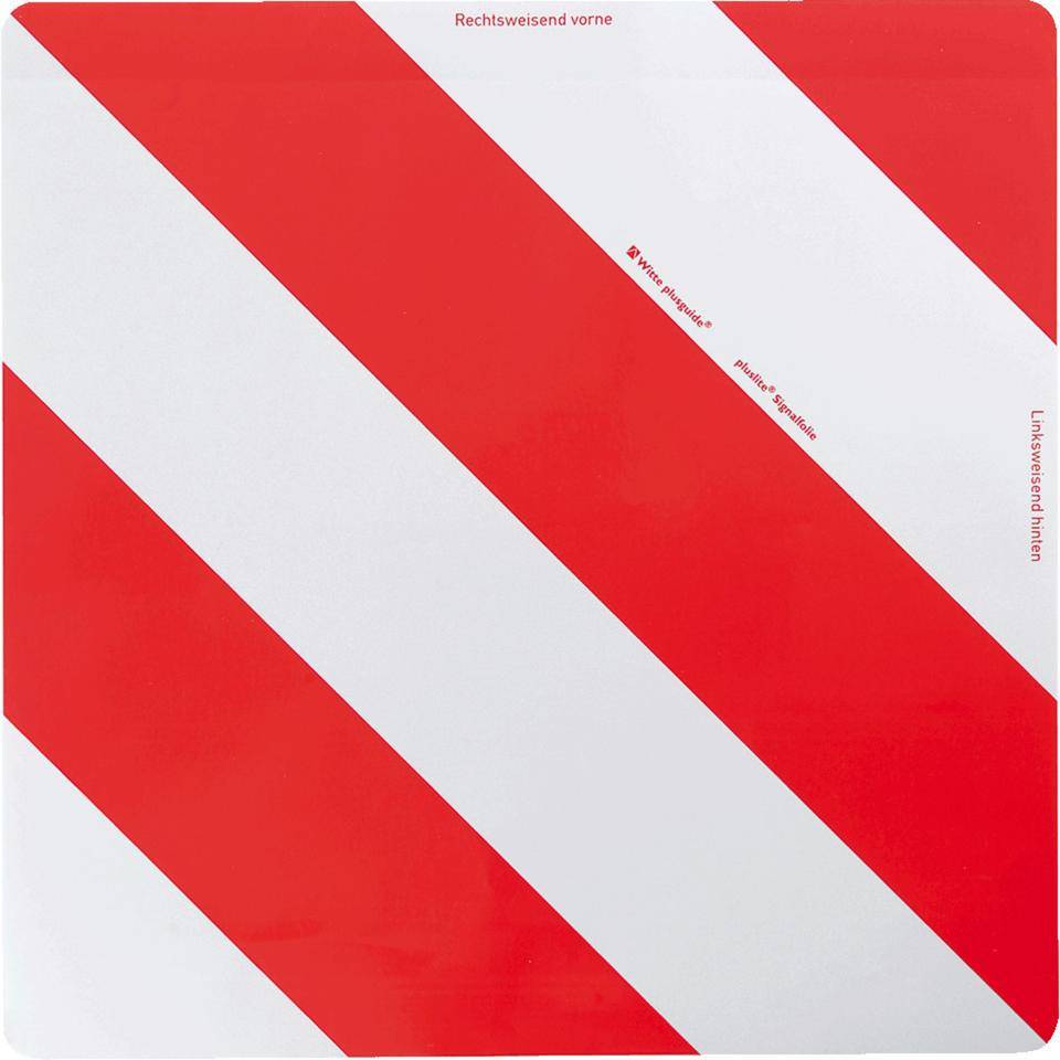 Warntafel, Typ A, rot/weiß schraffiert, Folie, retroreflektierend RA1, 423x423mm, nach StVO-0
