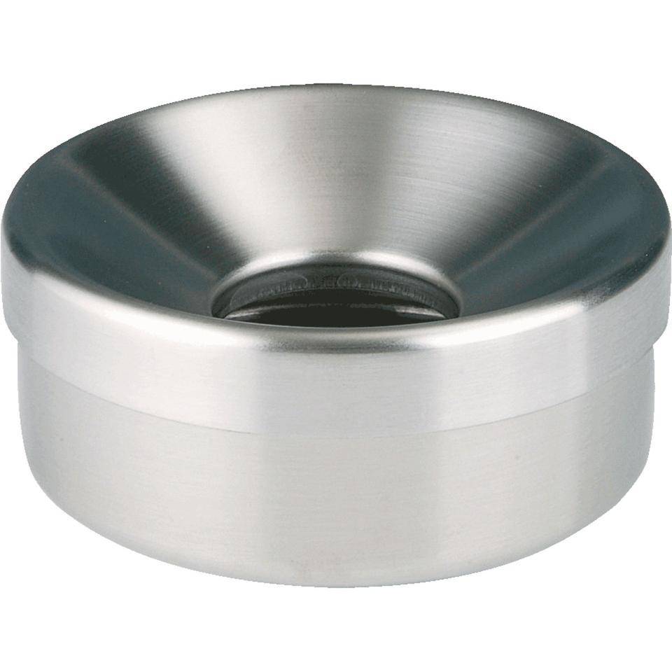 Sicherheits-Tischascher, Deckel abnehmbar, silber, Edelstahl, Ø 90mm, H 70mm, 0,2 l-0