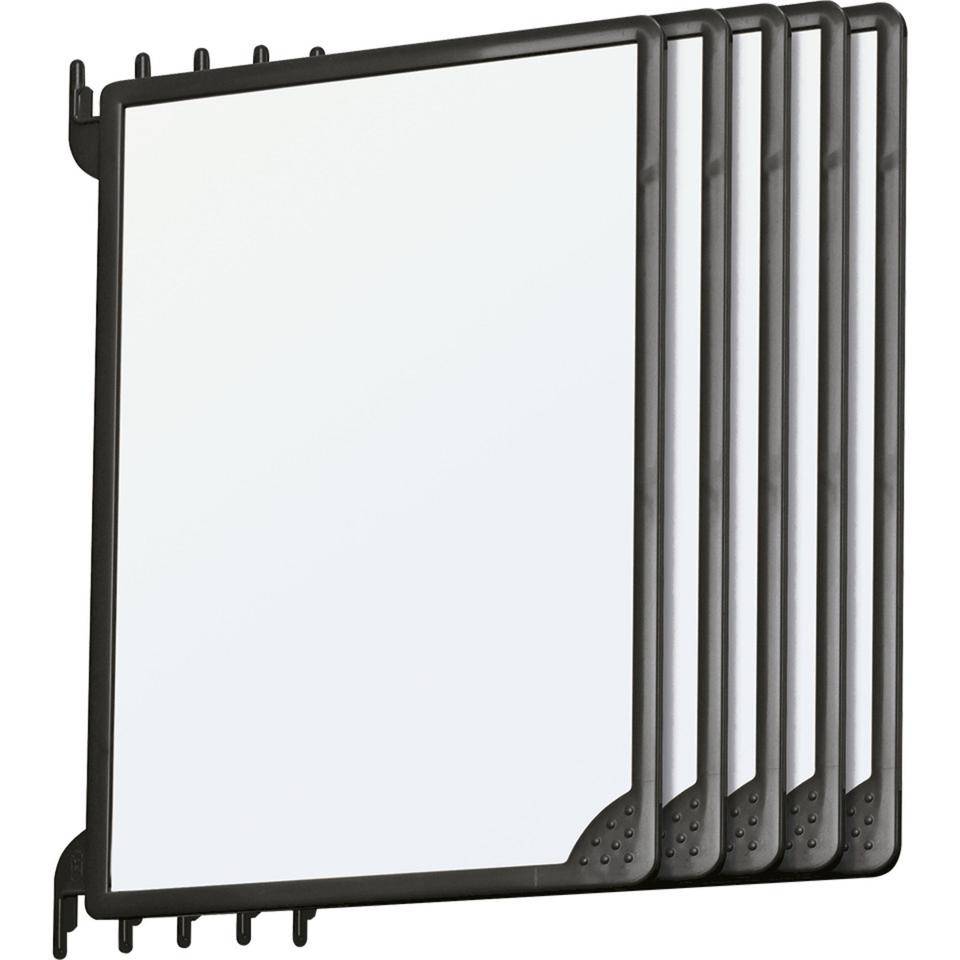 Klapprahmen einzeln mit PVC Zuschnitt, schwarz, Kunststoff, DIN A4, 5/VE-0