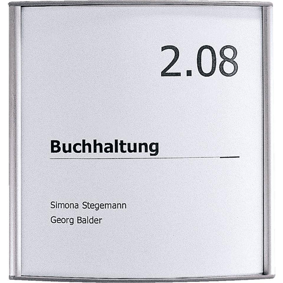 Türschild Infosoft vista, inkl. Sauger, Befestigungsmaterial, Aluminium, 150x150mm-0
