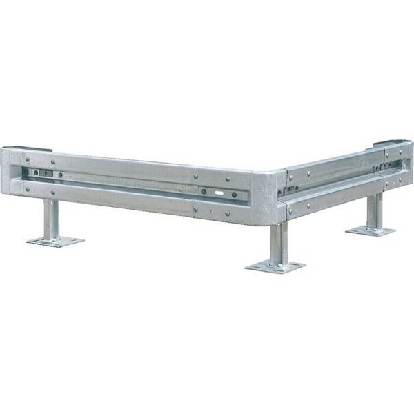 Stahlschutzplanken Typ B Außenwinkel-Set, zum Aufdübeln, Baulänge 1,33m