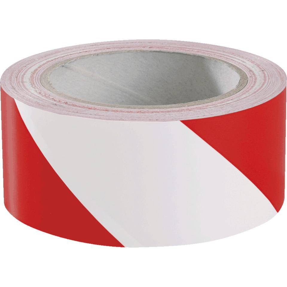 A.M.P.E.R.E. TRAFFIC TAPE EXTRA, rot/weiß schraffiert, PVC, 50mm, 33m/Rolle-0