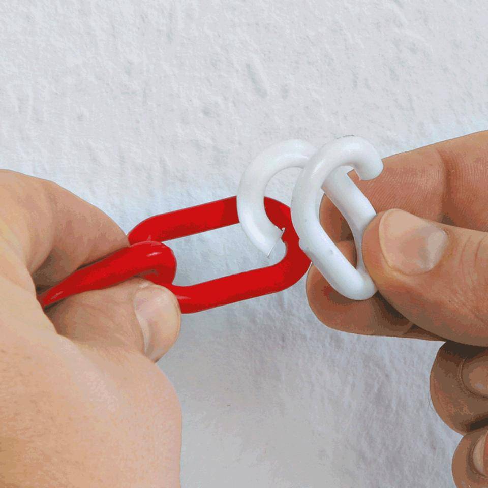 K.57 Verbindungsglieder, rot/weiß, Kunststoff, Ø 10mm, 20/VE-1