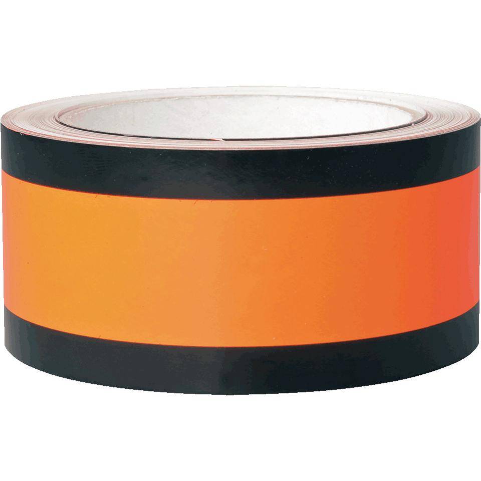 Abdeckband für Verkehrszeichen, tagesleuchtend RK 612, orange/schwarz, 50mmx33m-0