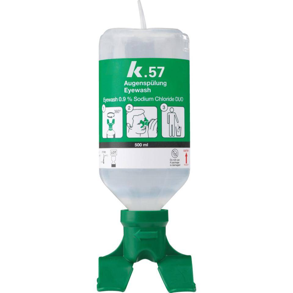 K.57 Augenspülflasche Duo, DIN EN 15154-4, Spülzeit 2 Minuten jeAuge, 500ml/Flasche-0